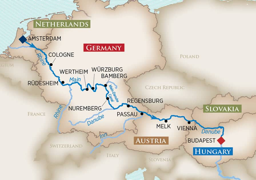 Magnificent Europe Itinerary Map