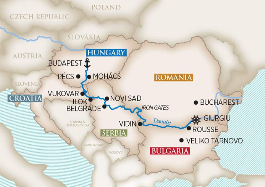 Gems of Southeast Europe Itinerary Map