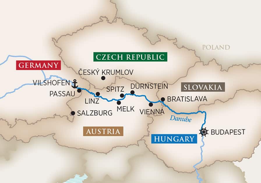 Magna on the Danube Itinerary Map