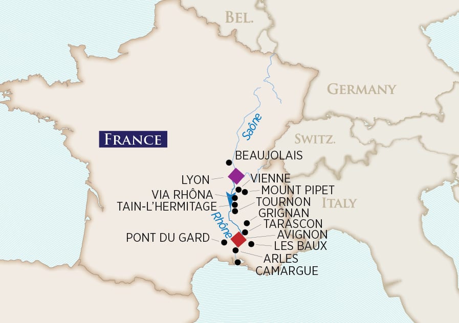 Colors of Provence Itinerary Map