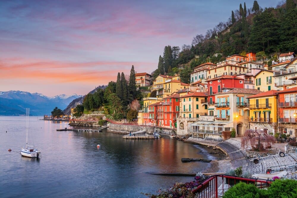 Lake Como Italy at dusk