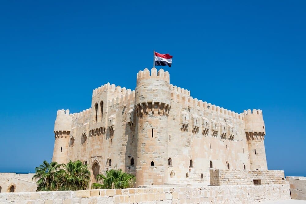 View of the amazing Citadel of Qaitbay located in Alexandria, Egypt