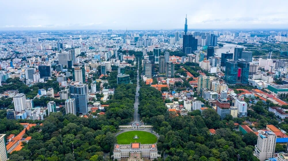 Aerial view of Ho Chi Minh City